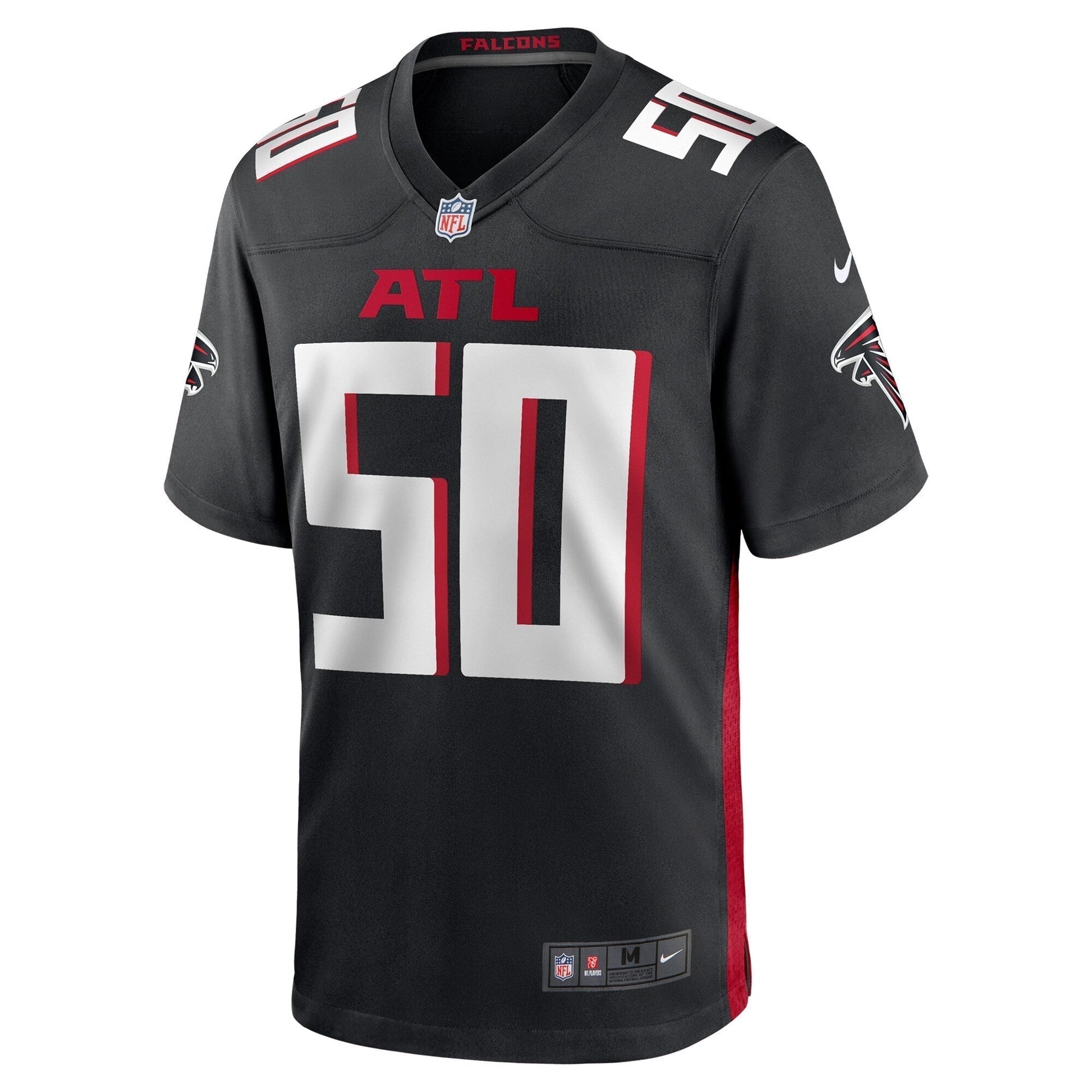 James Smith-Williams Atlanta Falcons Team Game Jersey - Black football jersey product view 2