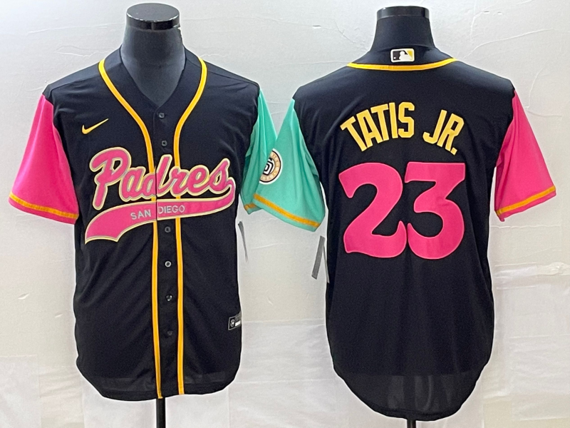 Men's San Diego Padres Fernando Tatis Jr. Black City Connect Replica Player Jersey Joint Edition baseball jersey product view 1