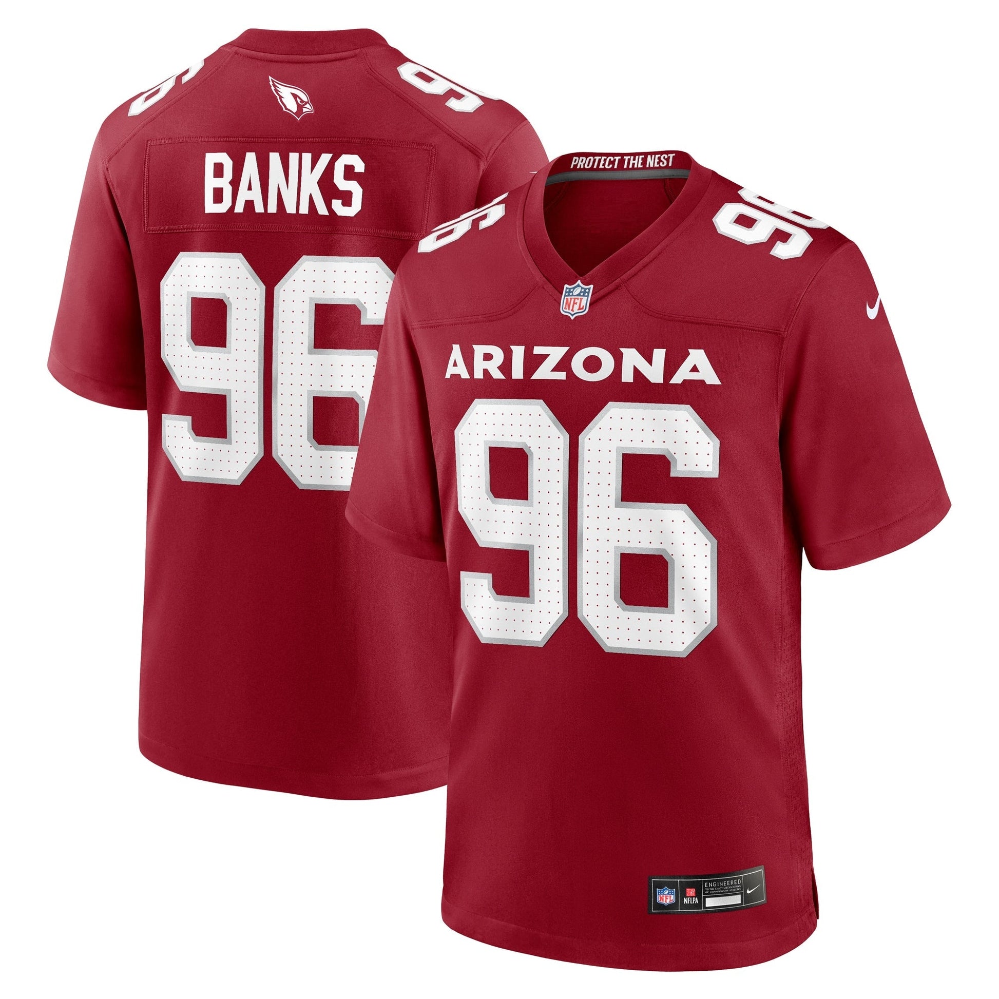 Eric Banks Arizona Cardinals Game Jersey - Cardinal football jersey product view 1