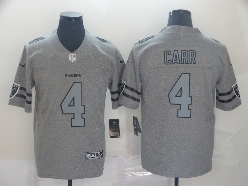 Men's Las Vegas Raiders Derek Carr #4 Gray Game Jersey1 football jersey product view 1