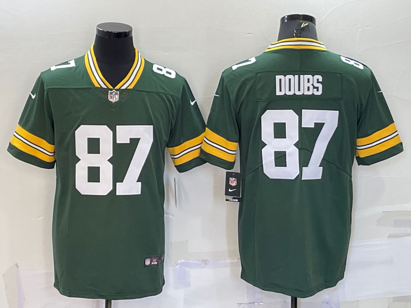 Men's Green Bay Packers Romeo Doubs Green Game Jersey football jersey product view 1