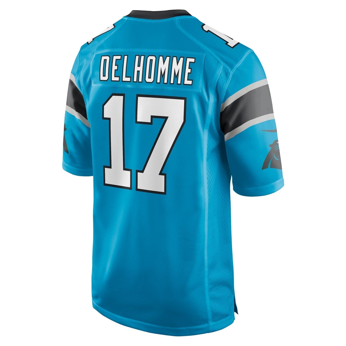 Jake Delhomme Carolina Panthers Retired Jersey - Blue football jersey product view 3