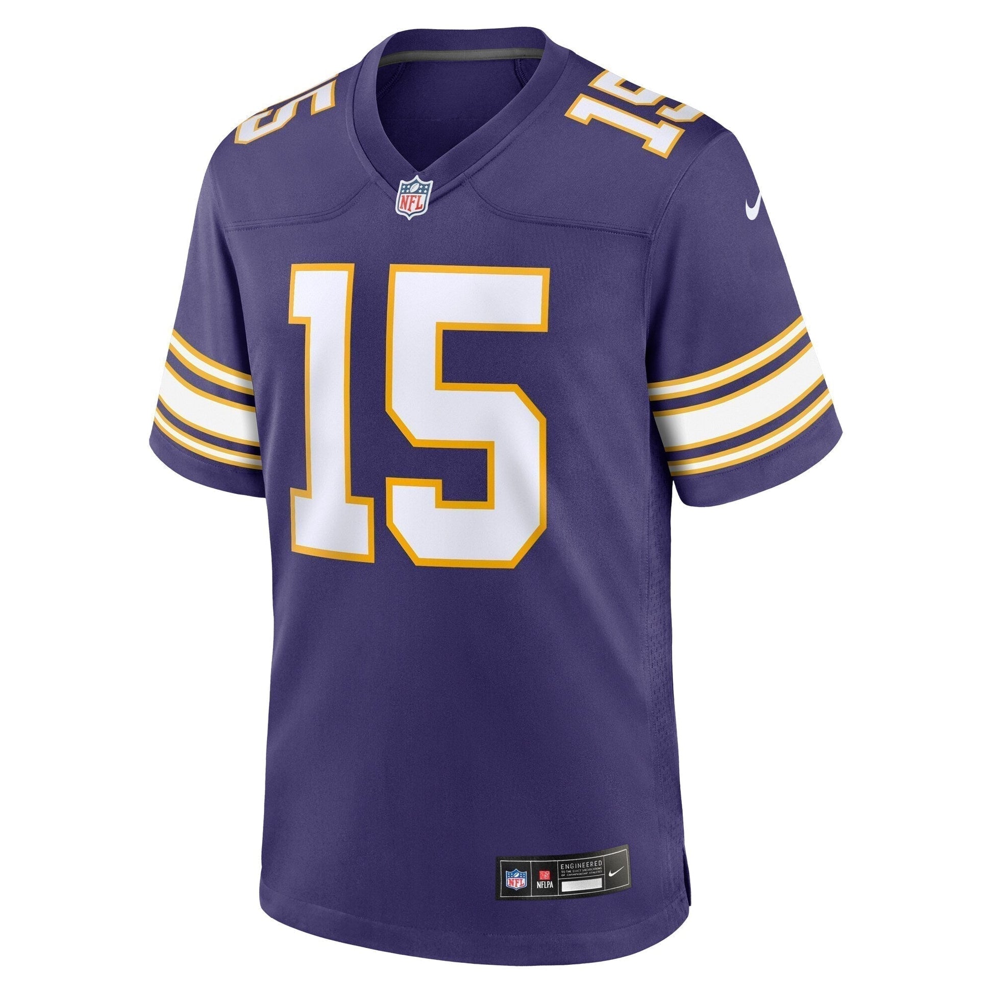 Dallas Turner Minnesota Vikings Alternate Game Jersey - Purple football jersey product view 2