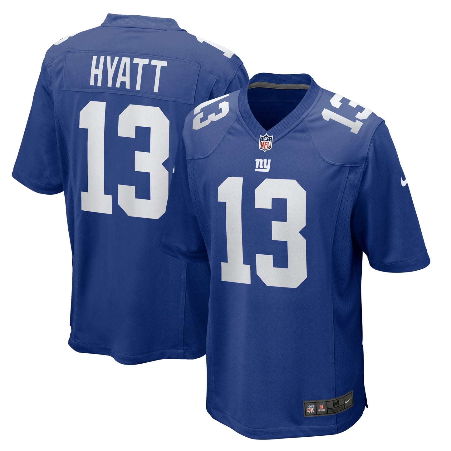 Jalin Hyatt New York Giants Team Game Jersey - Royal football jersey product view 1
