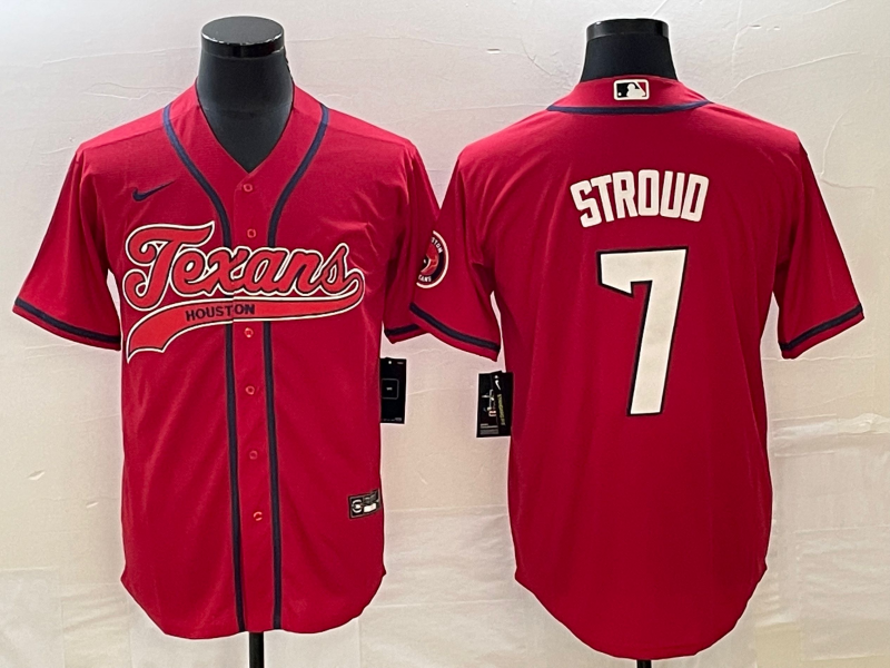 Men's Houston Texans C.J. Stroud Red Game Jersey Joint Edition football jersey product view 1