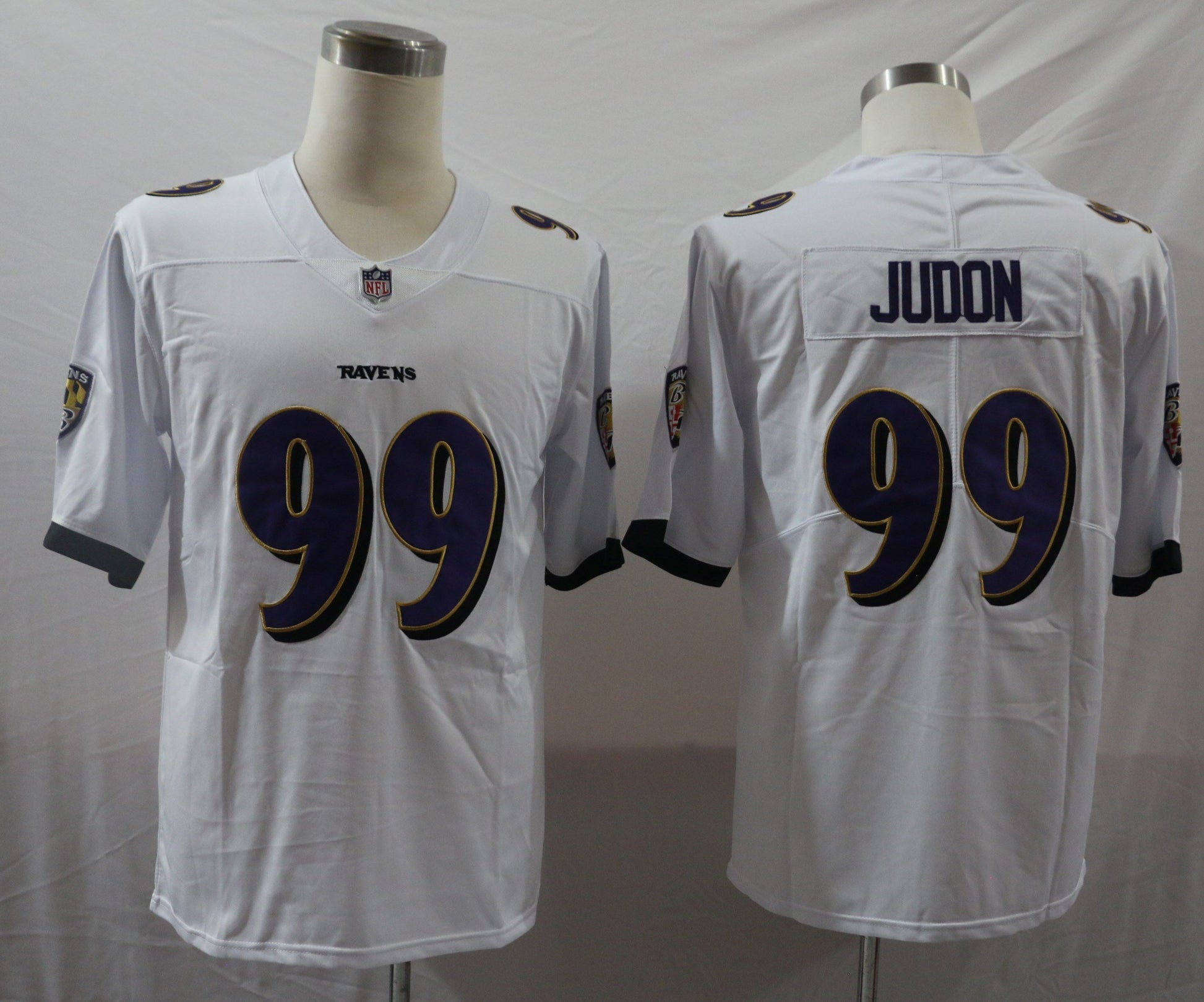Men's Baltimore Ravens Matthew Judon White Game Jersey football jersey product view 1