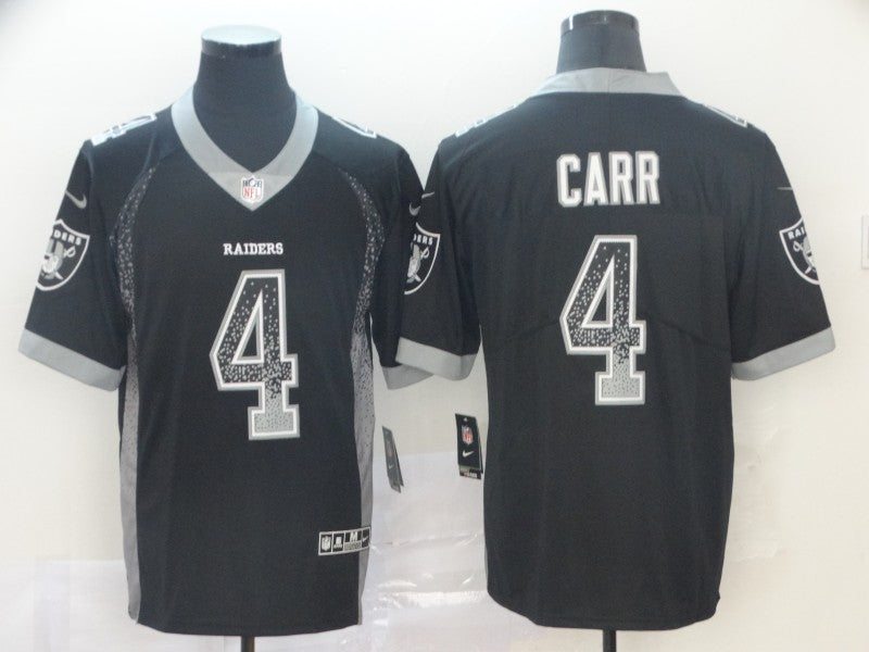 Men's Las Vegas Raiders Derek Carr #4 Black Player Jersey1 football jersey product view 1