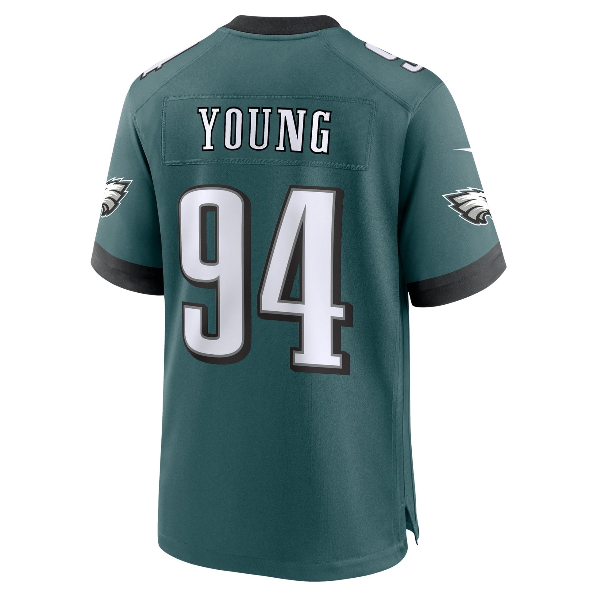Byron Young Philadelphia Eagles Team Game Jersey - Midnight Green football jersey product view 3