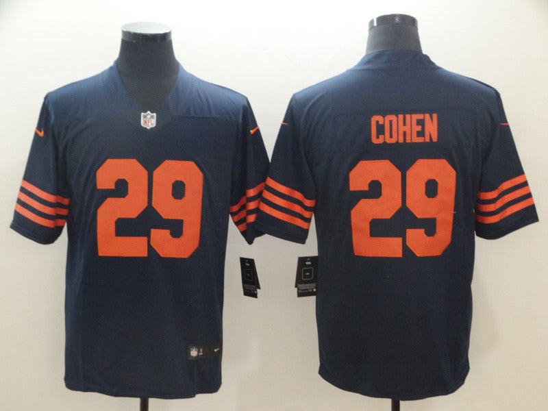 Men's Chicago Bears Tarik Cohen Navy Game Jersey football jersey product view 1