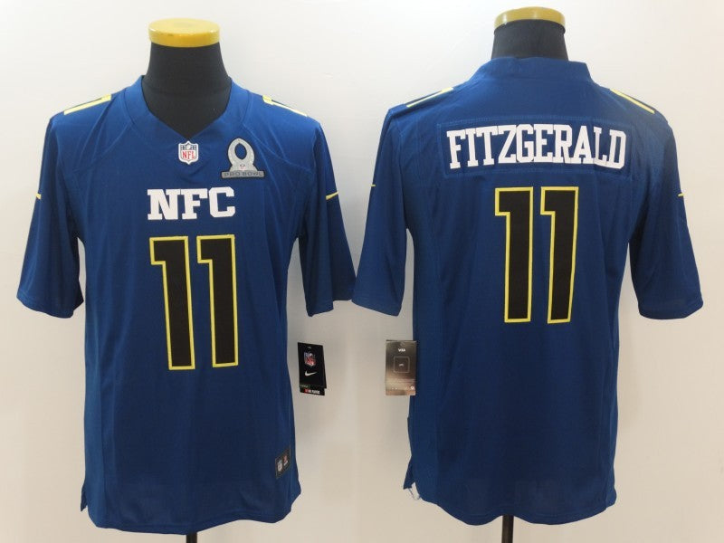 Men's Arizona Cardinals Larry Fitzgerald #11 Blue Game Jersey1 football jersey product view 1