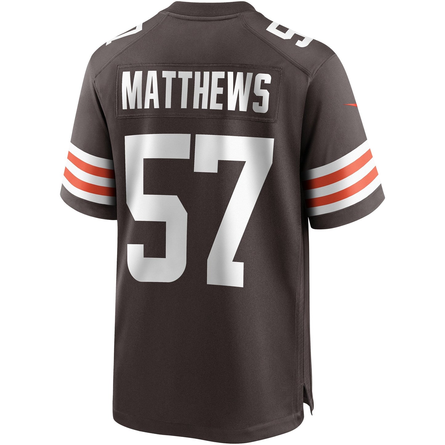 Clay Matthews Cleveland Browns Game Retired Jersey - Brown football jersey product view 3
