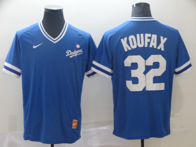 Men's Los Angeles Dodgers Sandy Koufax #32 Blue Replica Player Jersey1 baseball jersey product view 1