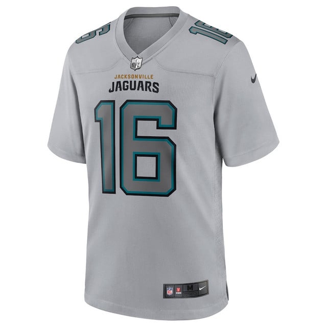 Trevor Lawrence Jacksonville Jaguars Atmosphere Fashion Game Jersey - Gray football jersey product view 2