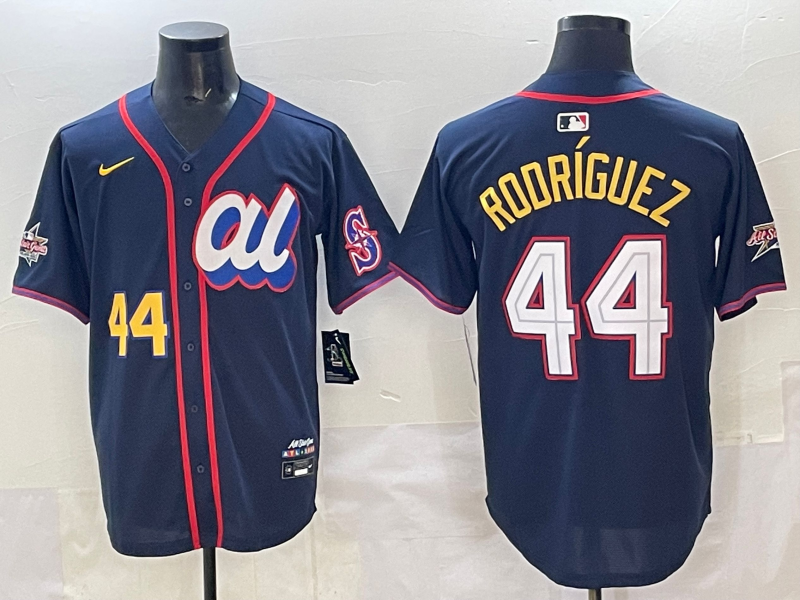 Men's American League Julio Rodriguez Navy 2025 All-Star Edition Limited Player Jersey baseball jersey product view 1