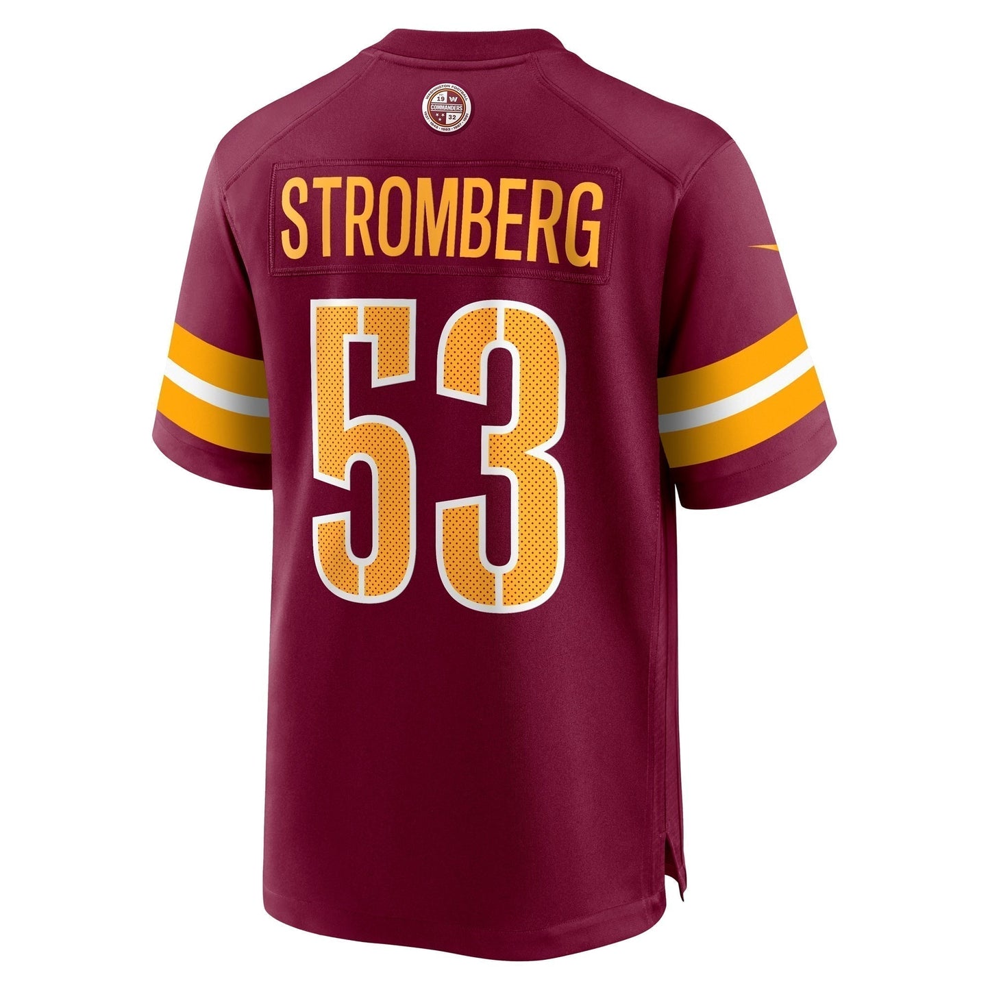 Ricky Stromberg Washington Commanders Team Game Jersey - Burgundy football jersey product view 3