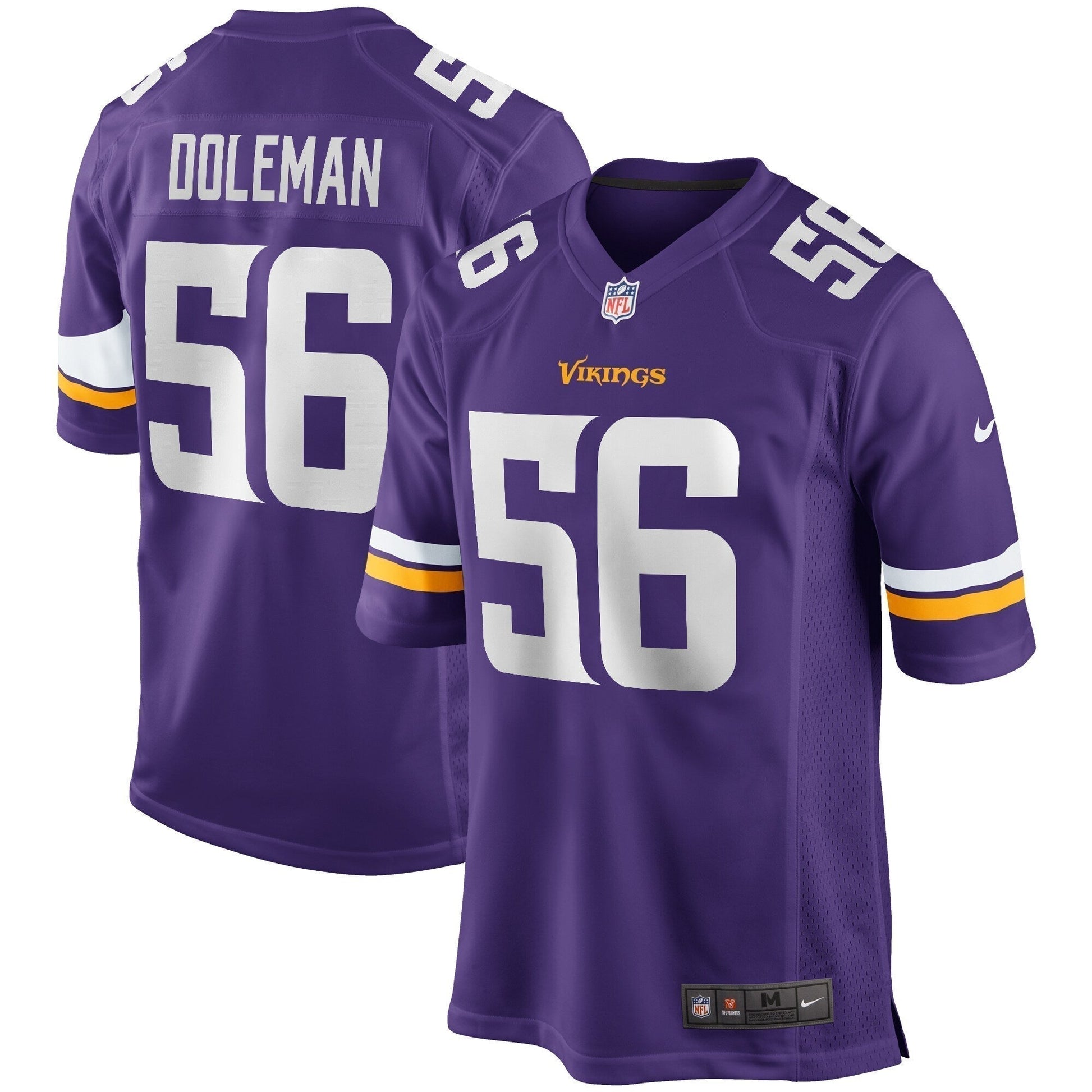 Chris Doleman Minnesota Vikings Game Retired Jersey - Purple football jersey product view 1