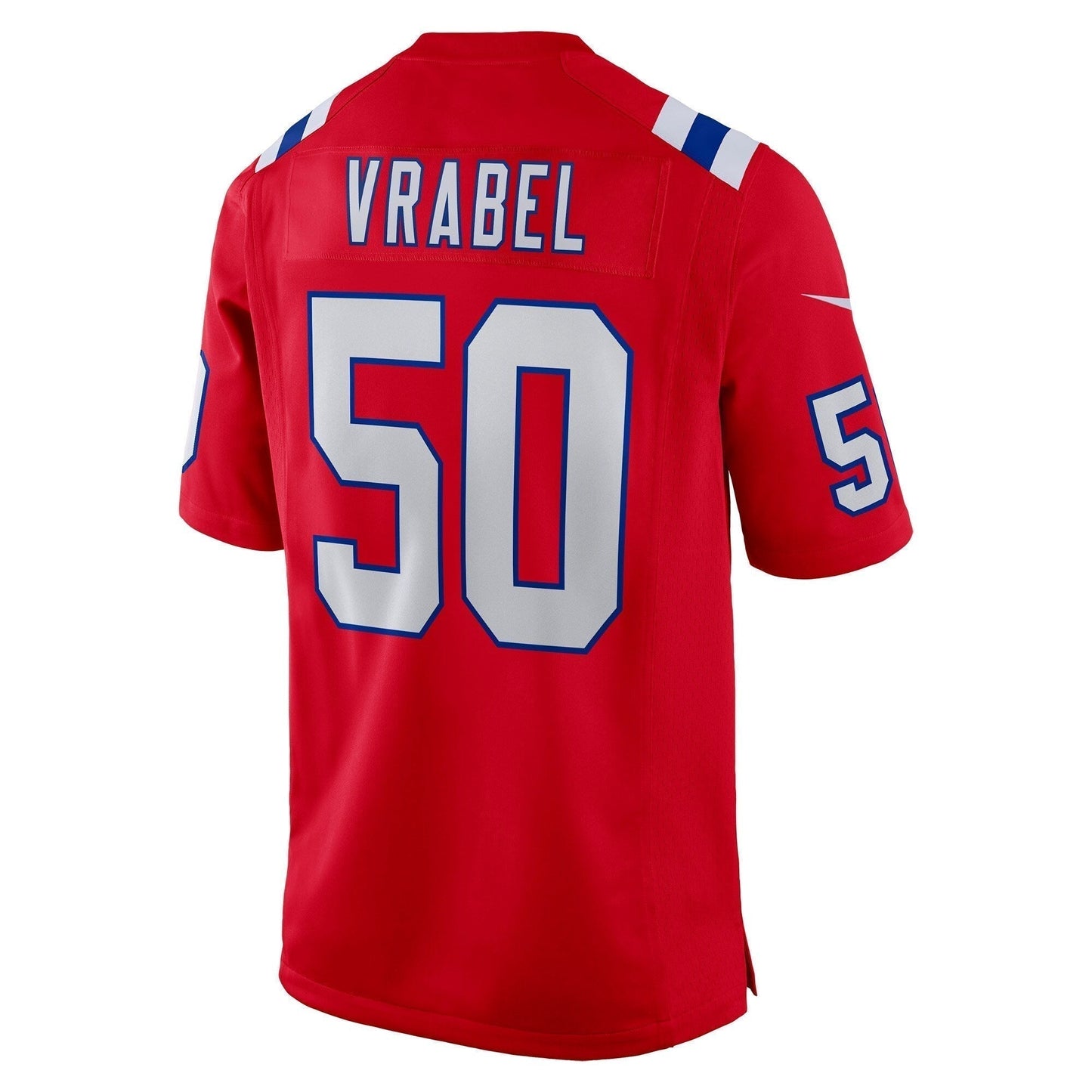 Mike Vrabel New England Patriots Retired Alternate Game Jersey - Red football jersey product view 3