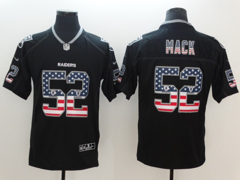 Men's Las Vegas Raiders Khalil Mack #52 Black Player Game Jersey1 football jersey product view 1
