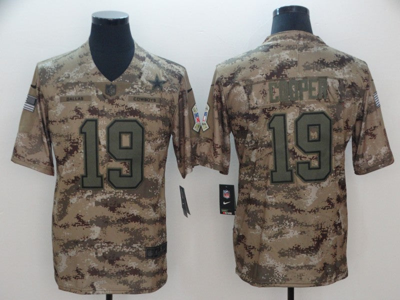 Men's Dallas Cowboys Amari Cooper #19 Camouflage Game Jersey1 football jersey product view 1