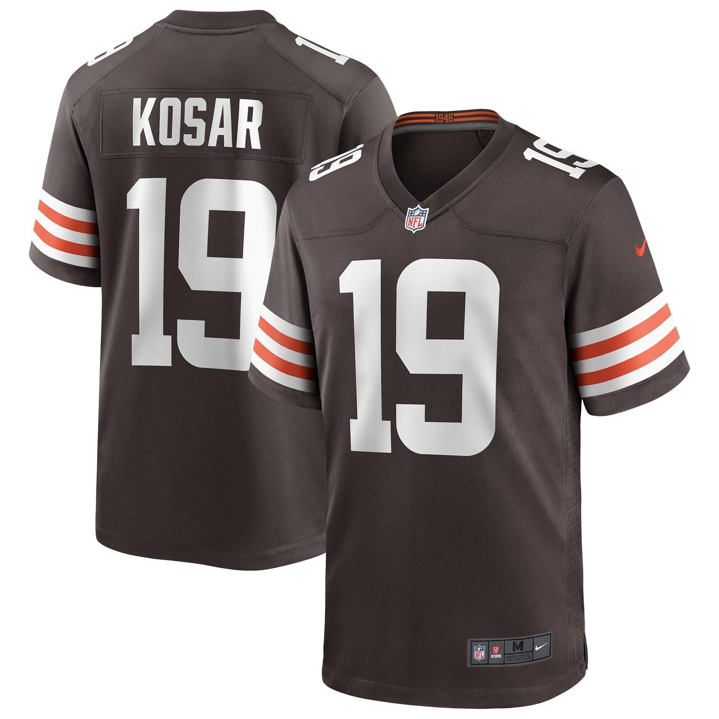 Bernie Kosar Cleveland Browns Game Retired Jersey - Brown football jersey product view 1