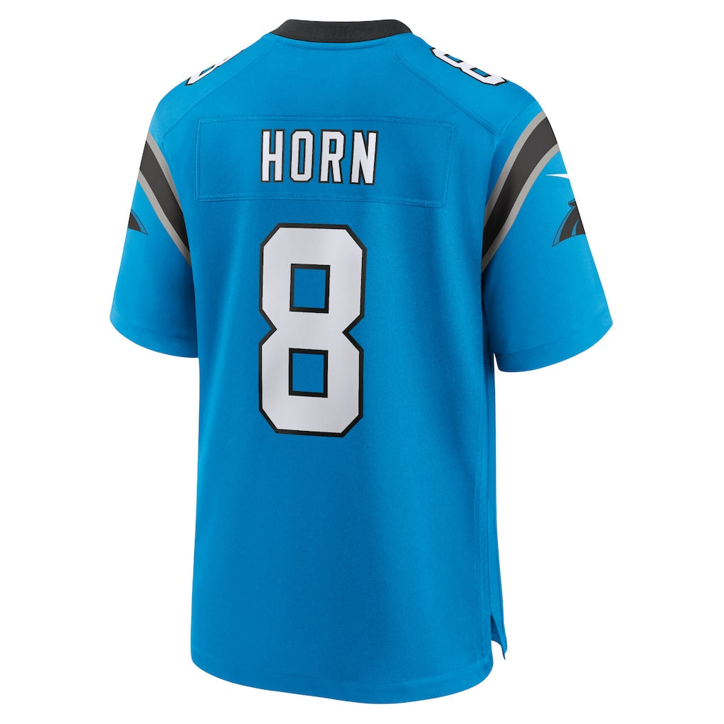 C.Panthers #8 Jaycee Horn Blue Alternate Game Jersey sports jersey product view 1