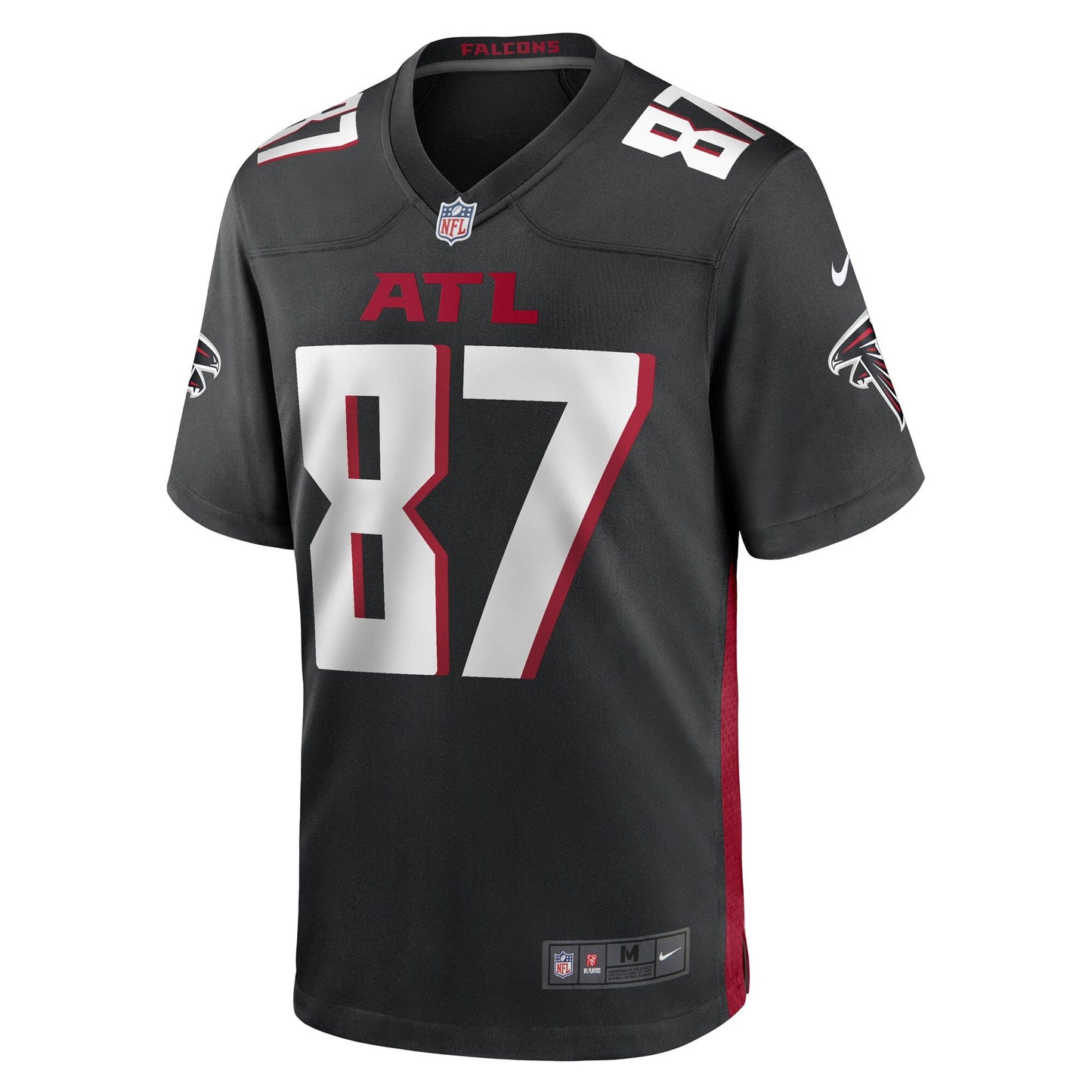 John FitzPatrick Atlanta Falcons Game Jersey - Black football jersey product view 2