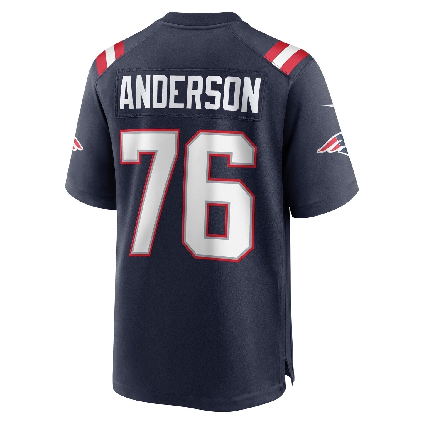 Calvin Anderson New England Patriots Game Jersey - Navy football jersey product view 3