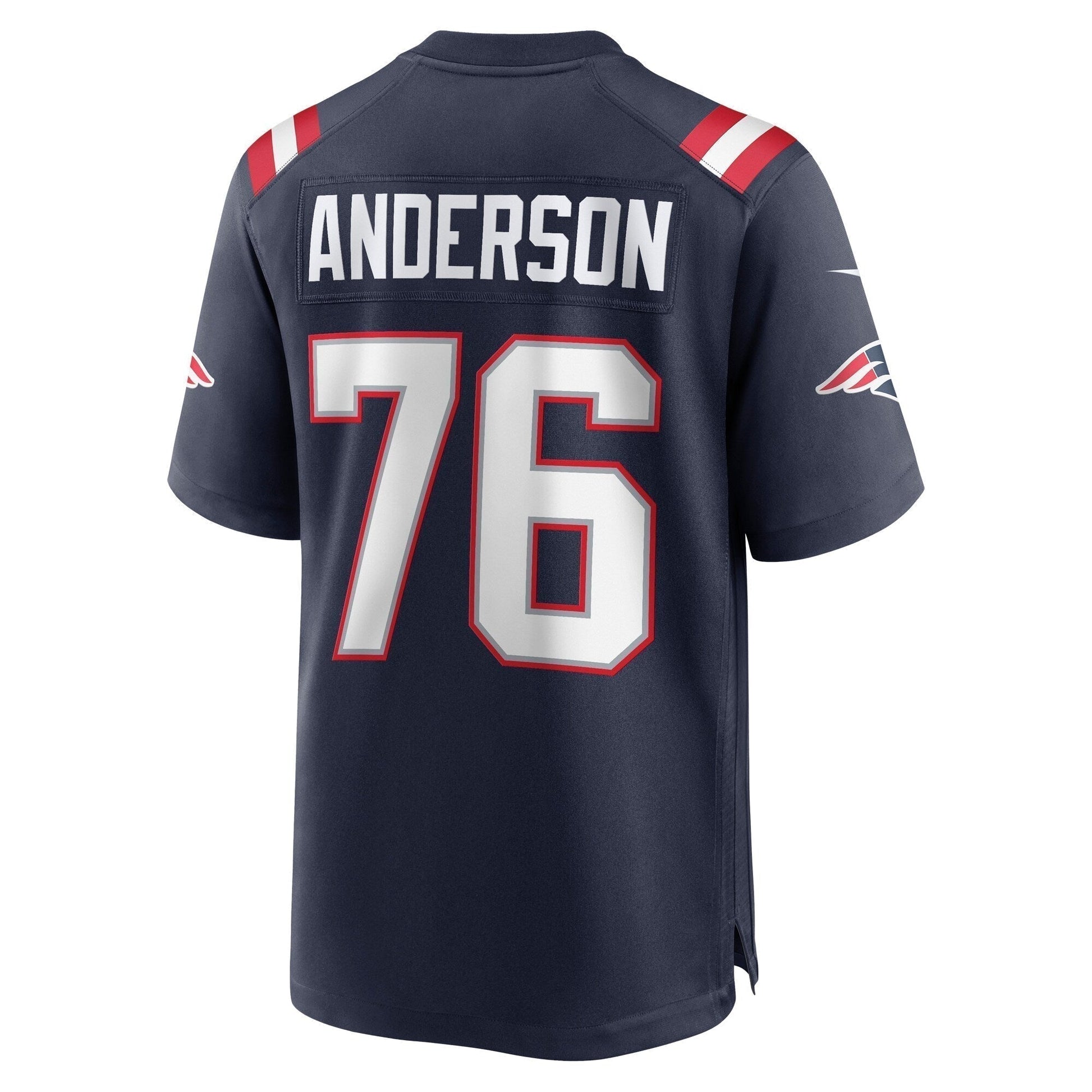 Calvin Anderson New England Patriots Game Jersey - Navy football jersey product view 3
