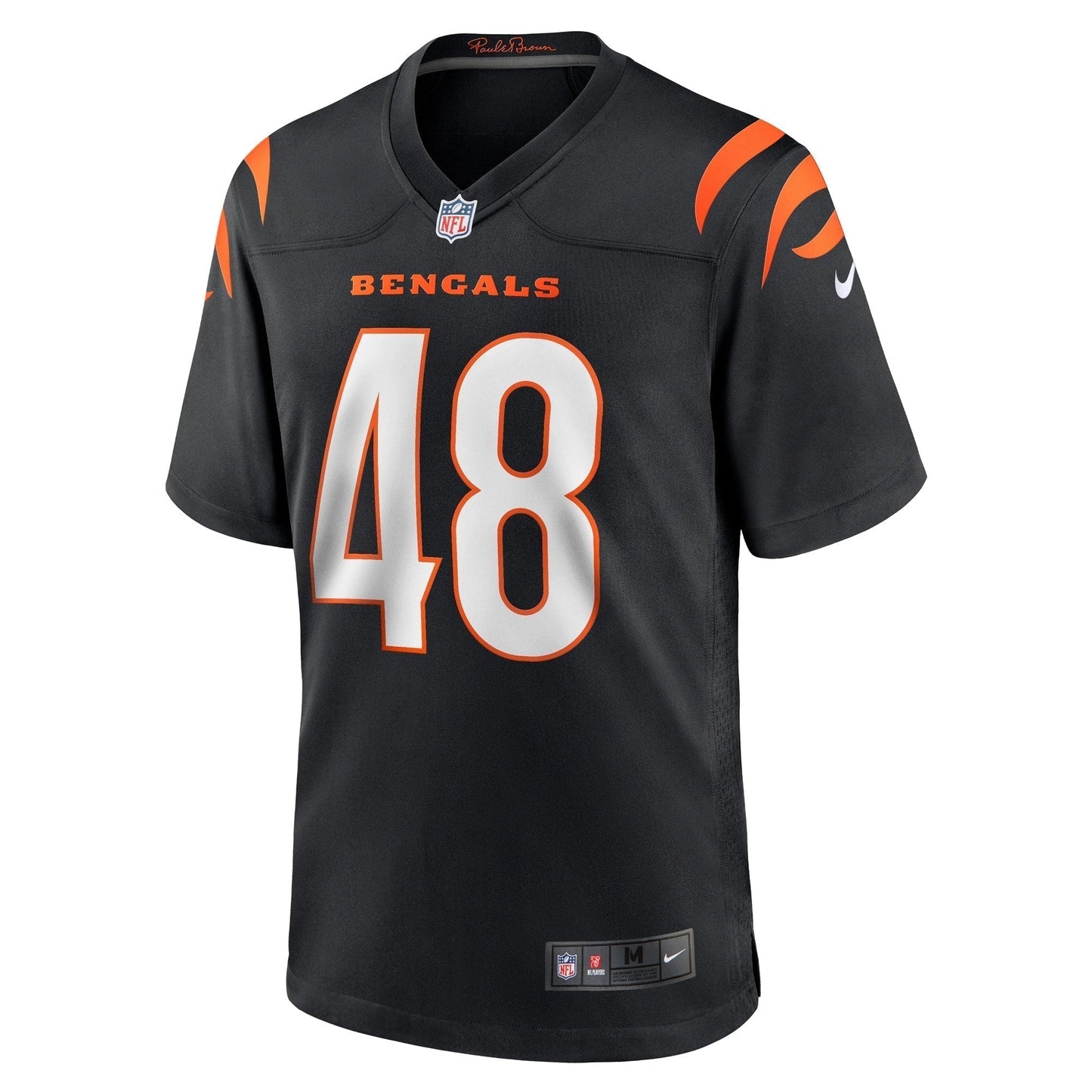 Cal Adomitis Cincinnati Bengals Game Jersey - Black football jersey product view 2