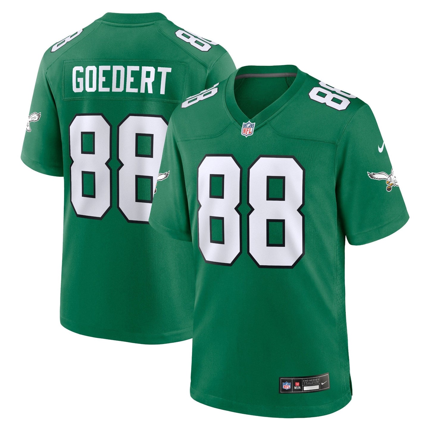Dallas Goedert Philadelphia Eagles Alternate Game Jersey - Kelly Green football jersey product view 1