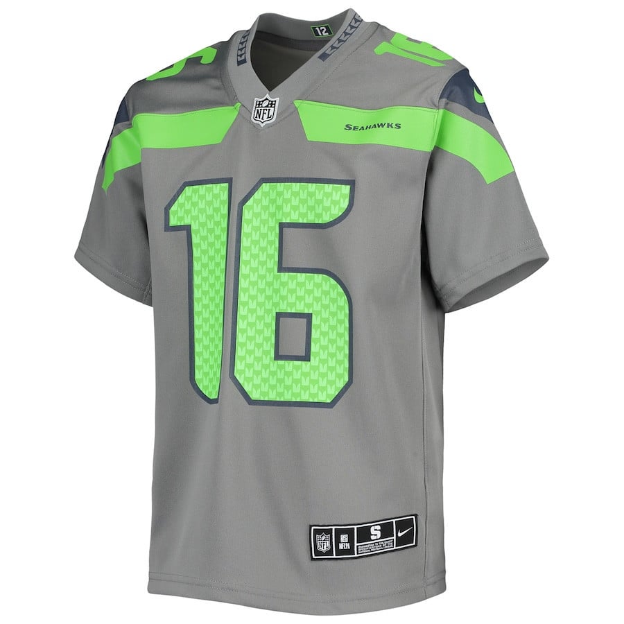 Custom Seattle Seahawks InvertedTeam Game Jersey - Gray football jersey product view 2