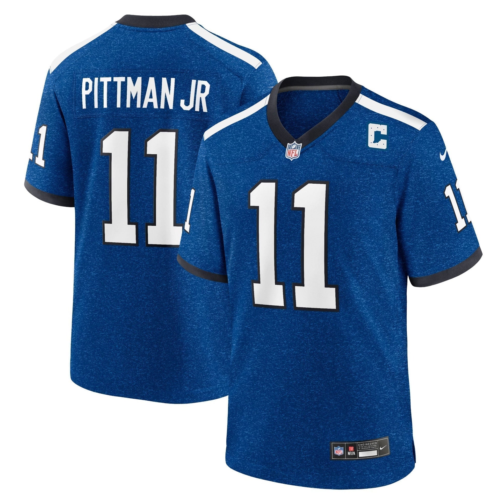 Indiana Nights Michael Pittman Jr. Indianapolis Colts Alternate Game Jersey - Blue football jersey product view 1