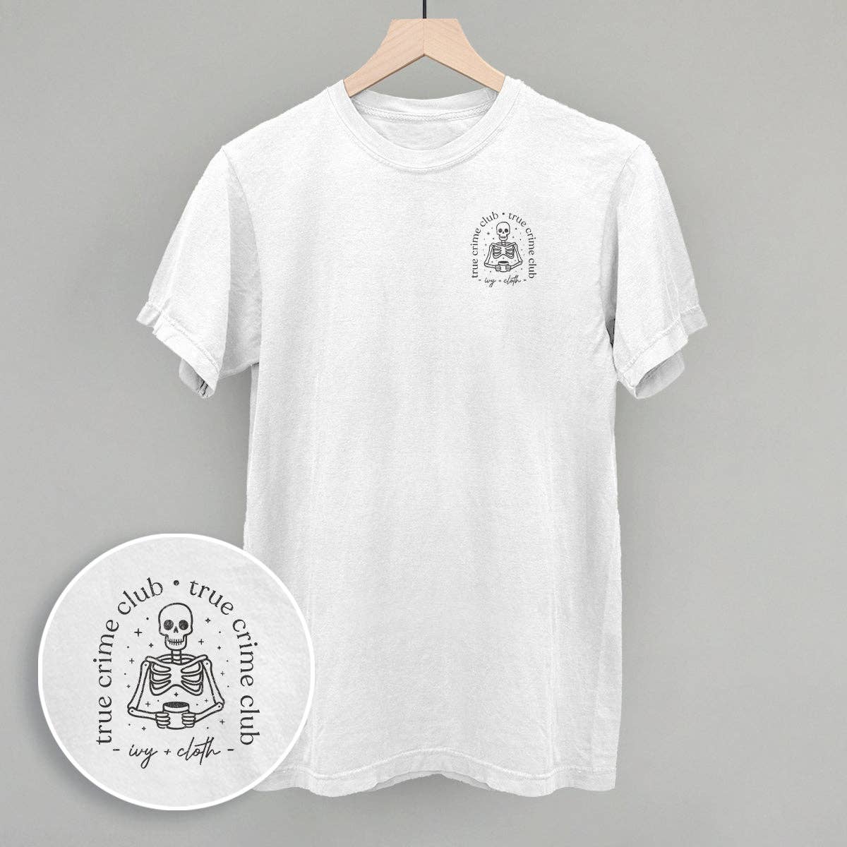 True Crime Club (Left Chest) Unisex T-shirt, Sweatshirt, Hoodie, Long Sleeve Tee - T-Shirt, Sweatshirt, Hoodie