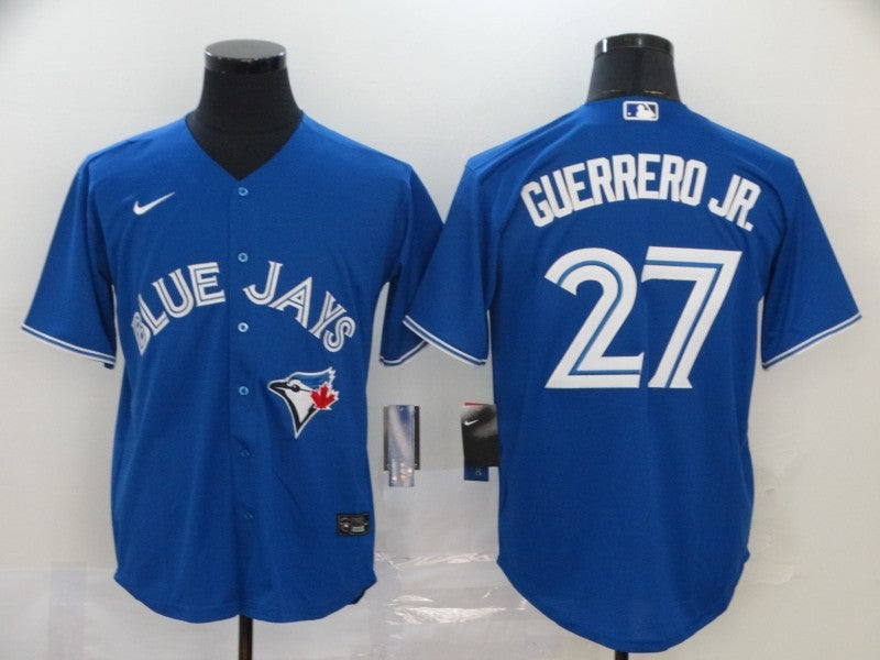Men's Toronto Blue Jays Vladimir Guerrero Jr. #27 Blue Replica Baseball Jersey baseball jersey product view 1