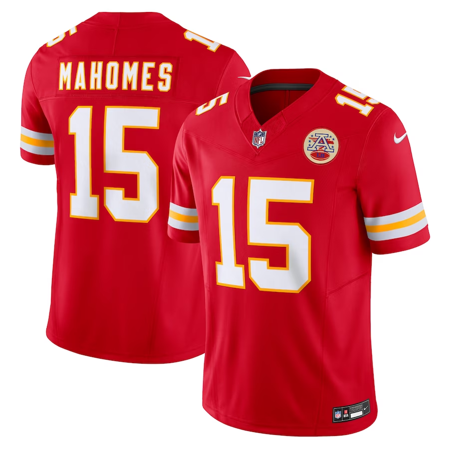 Men's Kansas City Chiefs Patrick Mahomes Red Vapor F.U.S.E. Limited Jersey football jersey product view 1