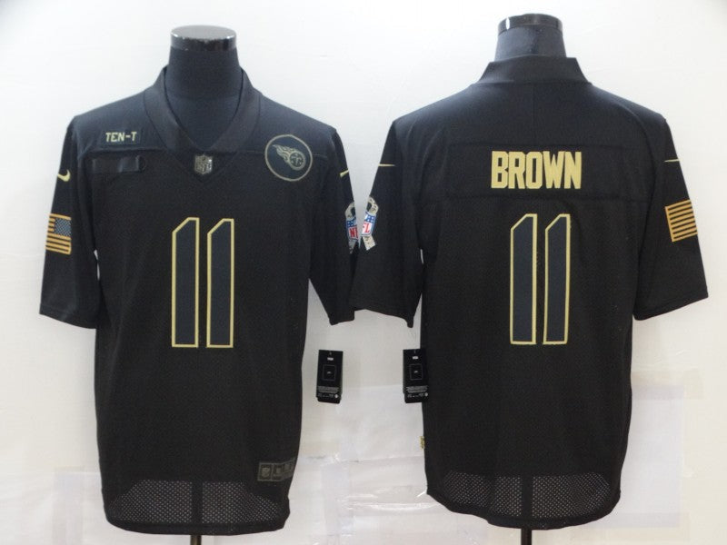 Men's Tennessee Titans A.J. Brown #11 Black Game Jersey1 football jersey product view 1