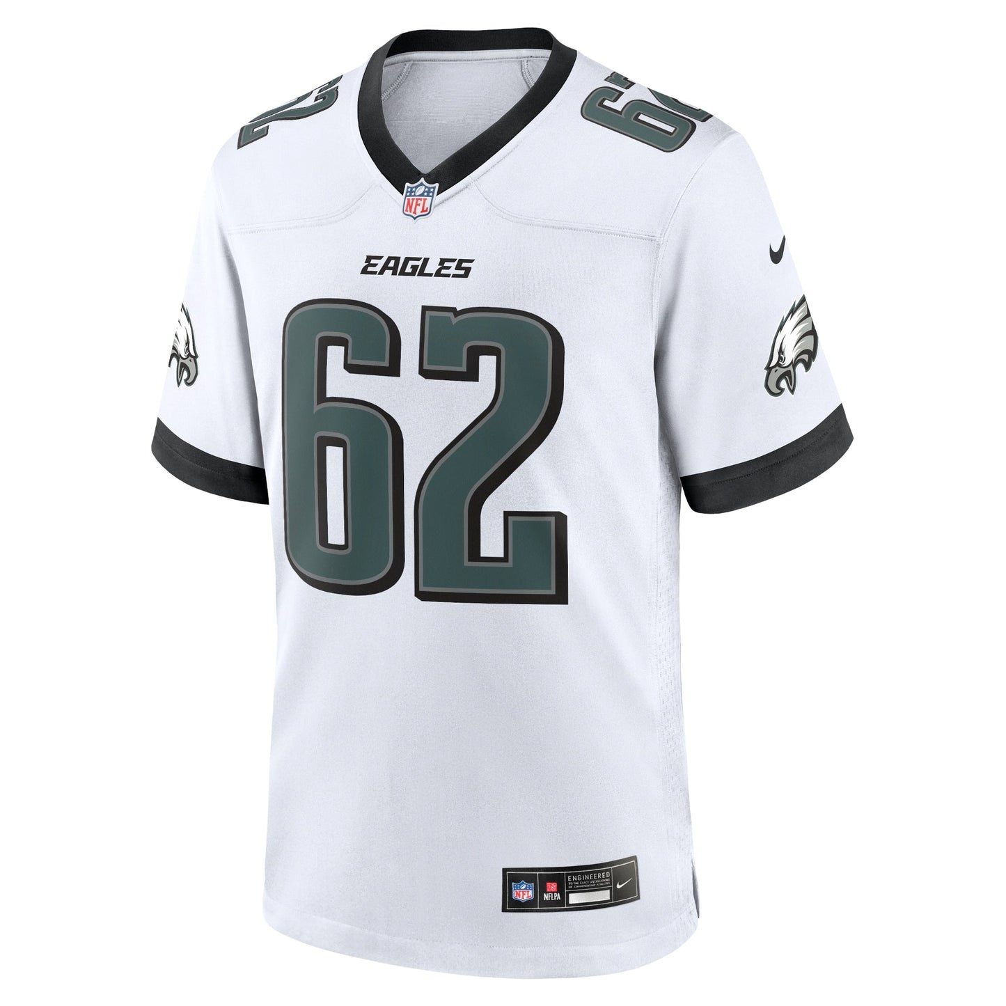 Jason Kelce Philadelphia Eagles White Game Jersey - White football jersey product view 2