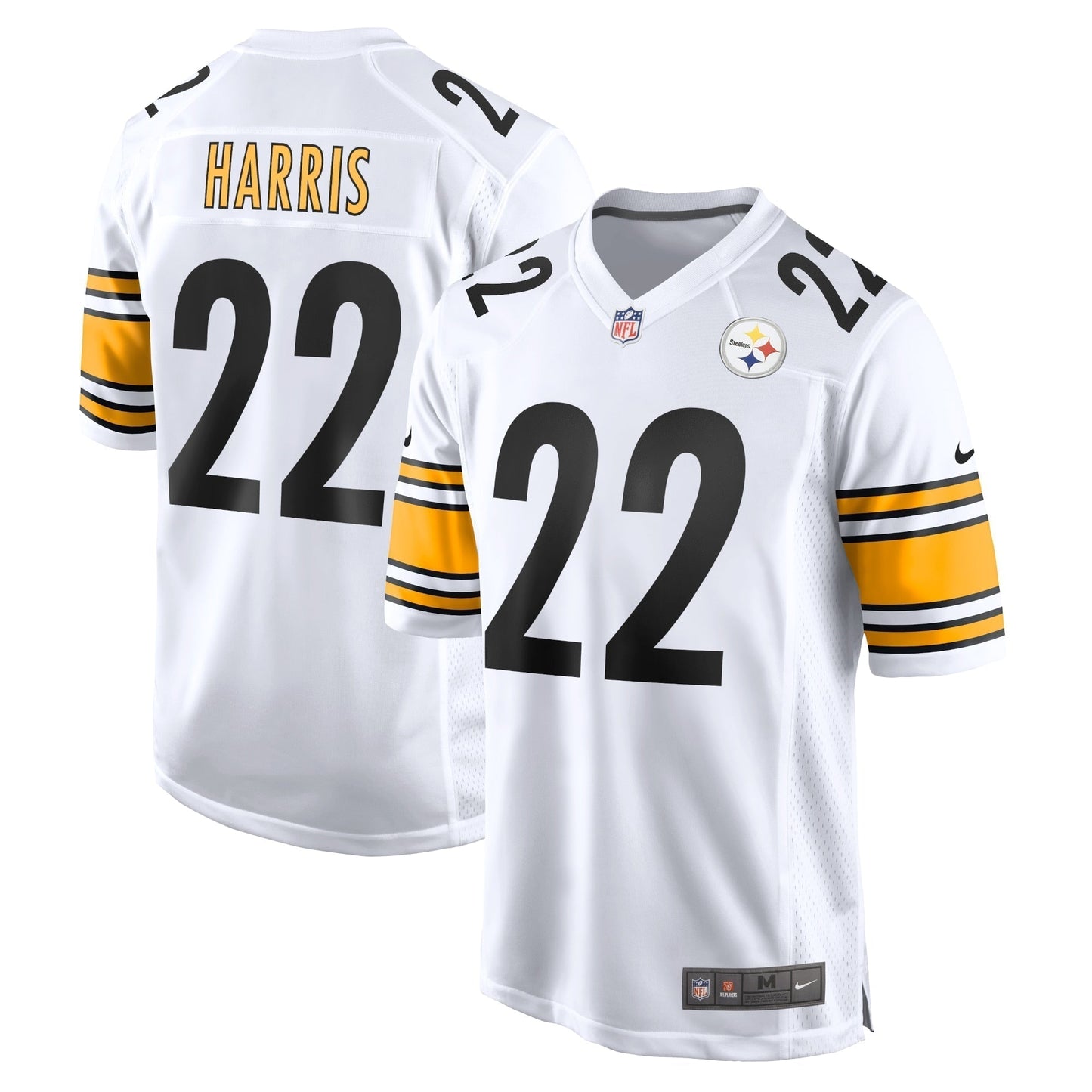 Najee Harris Pittsburgh Steelers Game Jersey - White football jersey product view 1