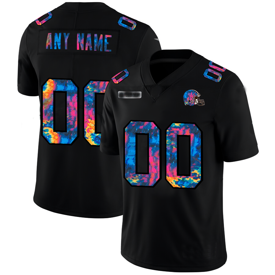 Custom1 Cleveland Browns Multi-Color Black 2020 Crucial Catch Vapor Untouchable Limited Stitched American Football Jerseys football jersey product view 1