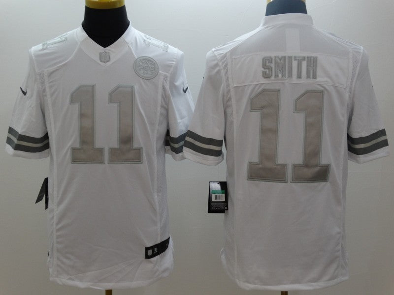 Men's Kansas City Chiefs Alex Smith #11 White Game Jersey1 football jersey product view 1