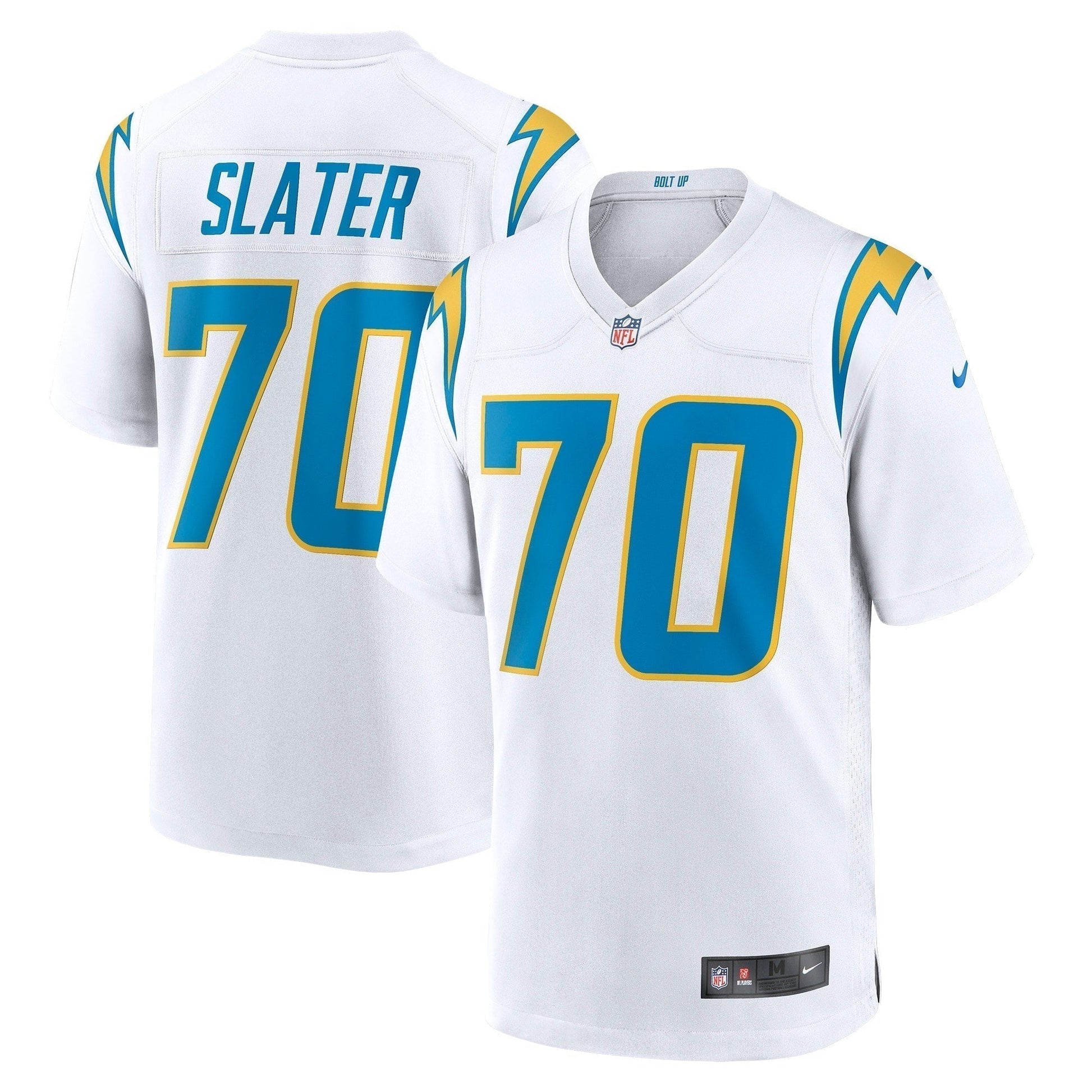 Rashawn Slater Los Angeles Chargers Game Jersey - White football jersey product view 1