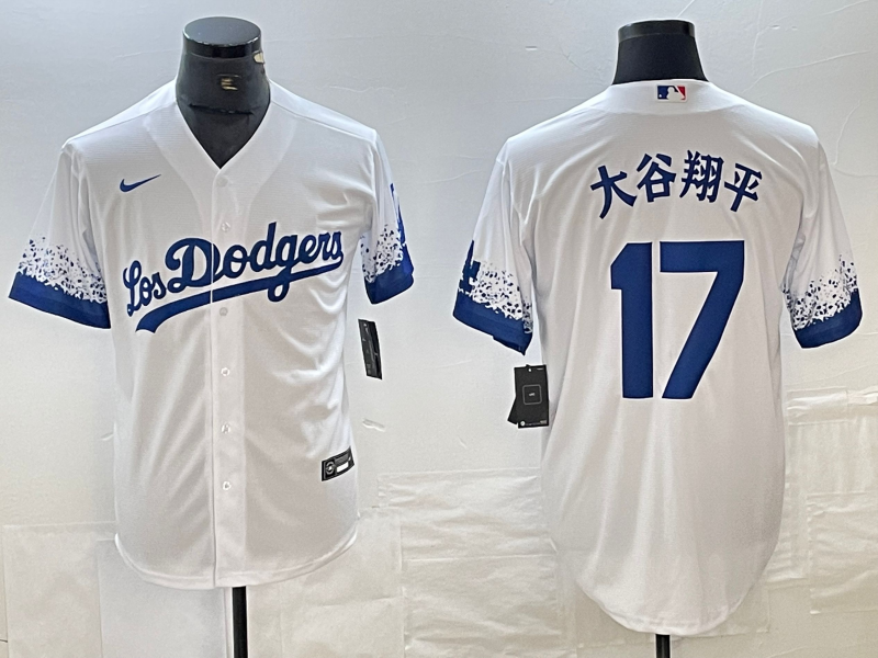 Men's Los Angeles Dodgers Shohei Ohtani White Limited Game Jersey baseball jersey product view 1