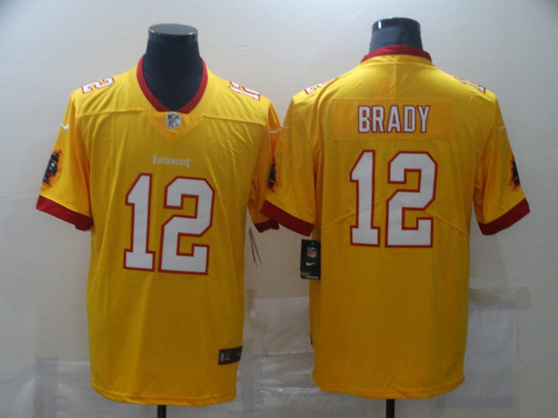 Men's Tampa Bay Buccaneers Tom Brady Yellow Game Player Jersey football jersey product view 1