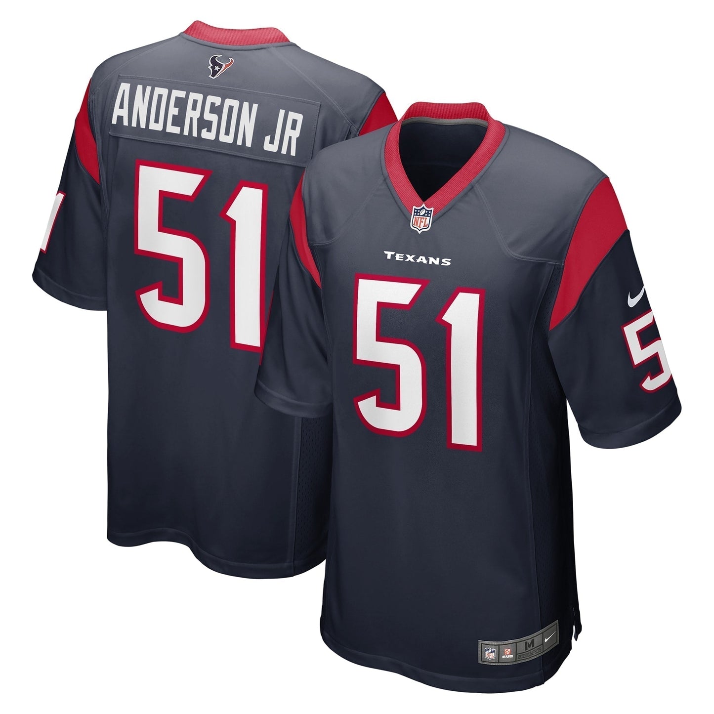 Will Anderson Jr. Houston Texans Game Jersey - Navy football jersey product view 1