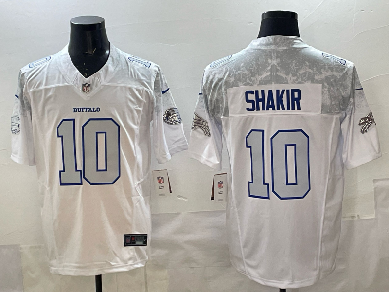 Men's Buffalo Bills Khalil Shakir White 2025 Rivalries Collection Limited Jersey football jersey product view 1
