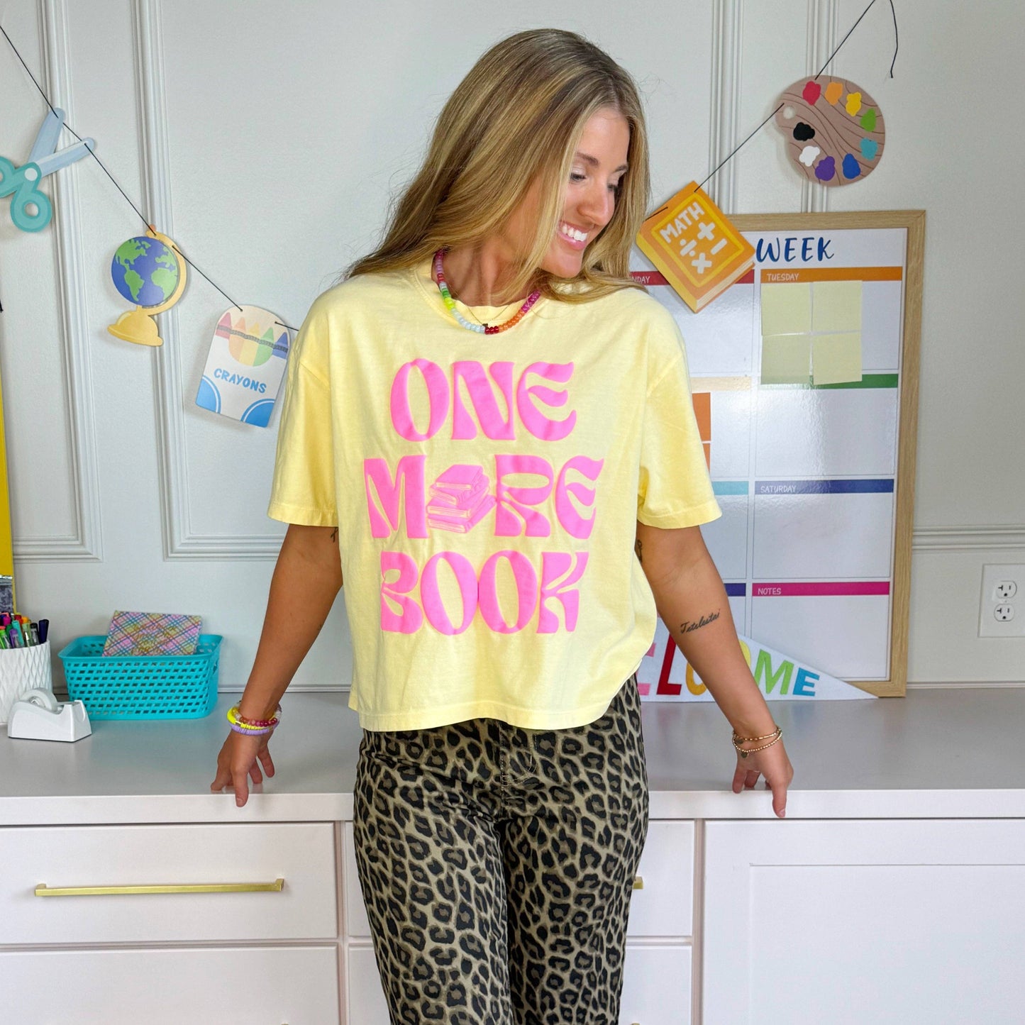 One More Book Crop Tee Unisex T-shirt, Sweatshirt, Hoodie, Long Sleeve Tee - T-Shirt, Sweatshirt, Hoodie