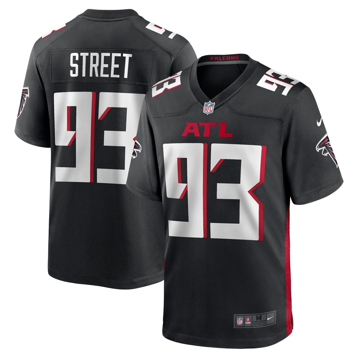 Kentavius Street Atlanta Falcons Team Game Jersey - Black football jersey product view 1