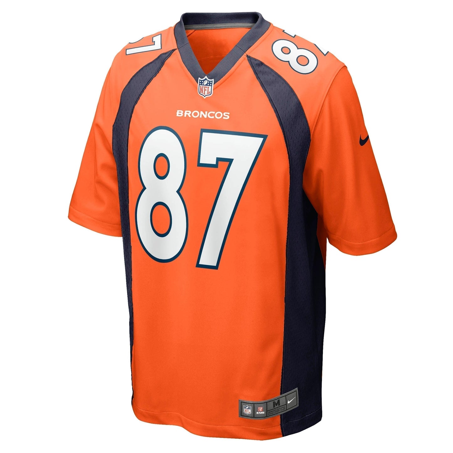 Ed McCaffrey Denver Broncos Game Retired Jersey - Orange football jersey product view 2