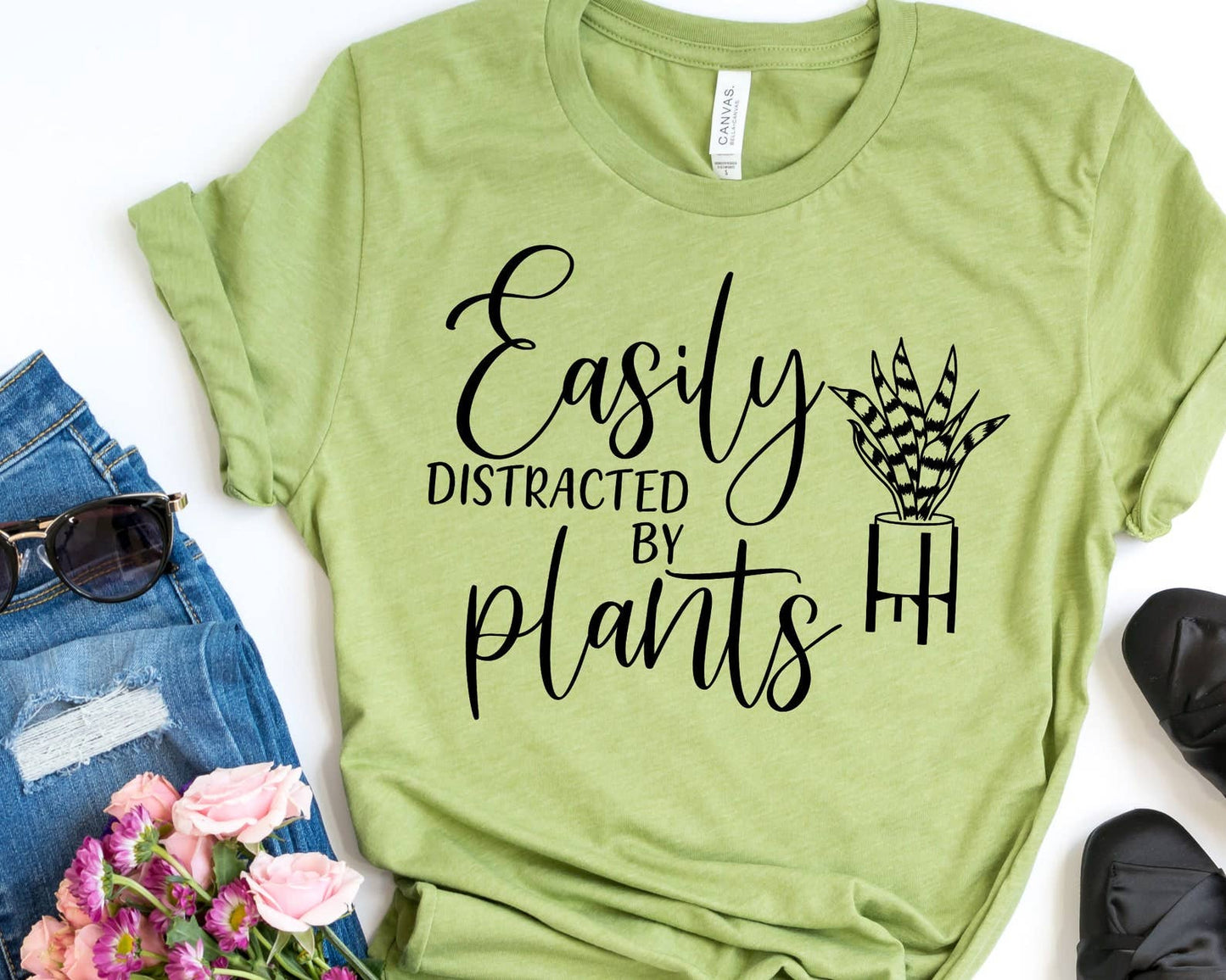 Easily Distracted By Plants T-Shirt Unisex T-shirt, Sweatshirt, Hoodie, Long Sleeve Tee - T-Shirt, Sweatshirt, Hoodie