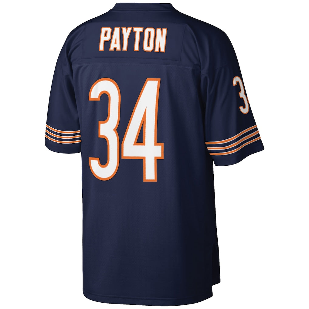 C.Bears #34 Walter Payton 1985 Navy Big & Tall Retired Player Replica Jersey football jersey product view 1